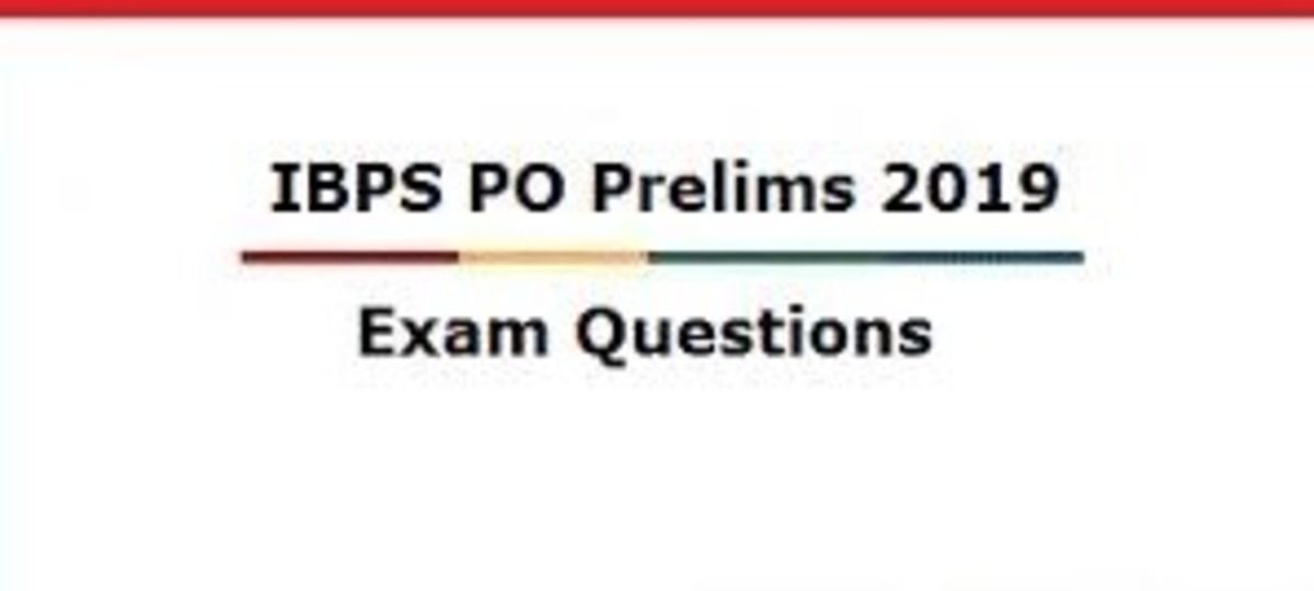 QUESTIONS ASKED IBPS PO PRELIMS EXAM 2019