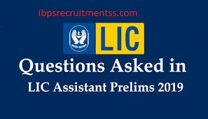LIC ASSISTANT REASONING MEMORY BASED QUESTION PAPER 30.10.2019